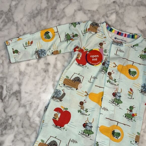 NWT MAGNETIC ME MODAL APPLE PEDDLERS FOOTIE - Picture 3 of 6